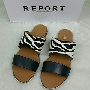 Report Women's Chieftan Dress Sandal Exotic Black